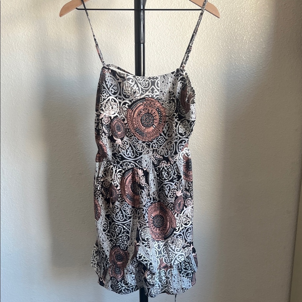 ILLA ILLA Black and Brown Boho Patterned Romper NWT - Picture 6 of 6